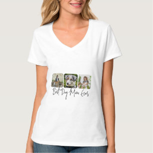 Beste Hond Mam Ooit - Custom 3-Photo Collage T-shirt
