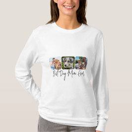 Beste Hond Mam Ooit - Custom 3-Photo Collage T-shirt