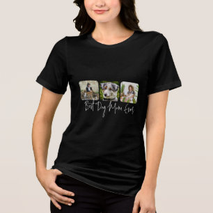 Beste Hond Mam Ooit - Custom 3-Photo Collage Tri-Blend Shirt
