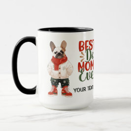 Beste Hond Mam Ooit Frenchie Custom Christmas Mok