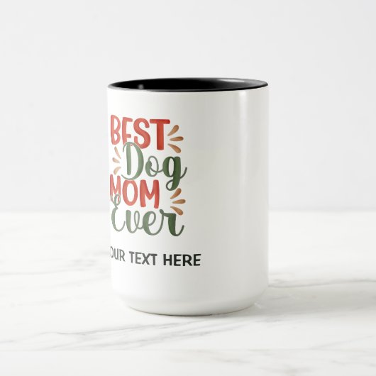 Beste Hond Mam Ooit Frenchie Custom Christmas Mok (Midden)