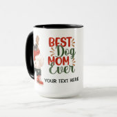 Beste Hond Mam Ooit Frenchie Custom Christmas Mok (Voorkant links)