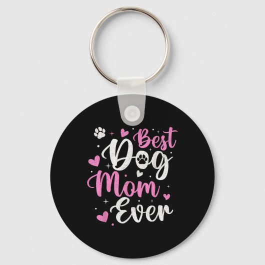 Beste Hond Mam Ooit Grappige Hond Mama Mam Moederd Sleutelhanger (Voorkant)
