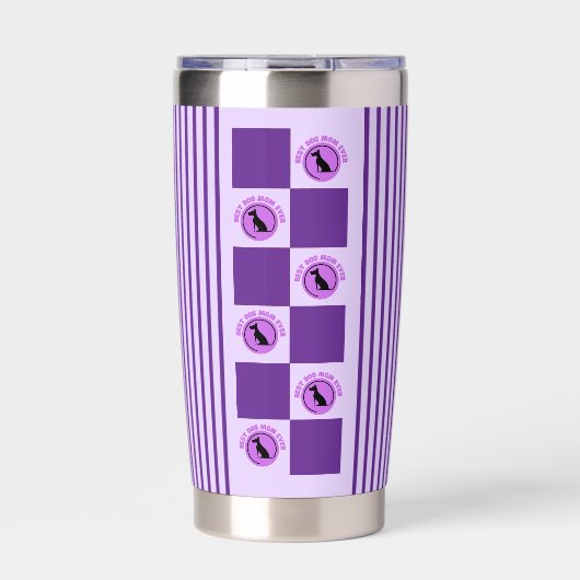 Beste Hond Mam Ooit, Hondenliefhebbers Geschenken Geïsoleerde Drinkbeker (Voorkant)