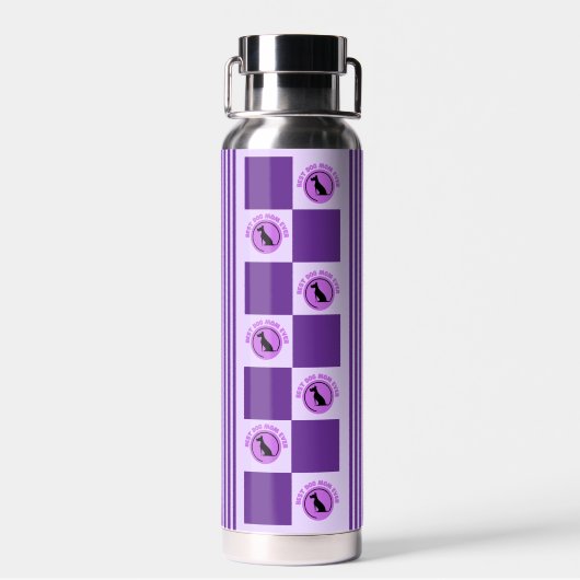 Beste Hond Mam Ooit, Hondenliefhebbers Geschenken Waterfles (Achterkant)