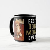 Beste Hond Mam Ooit Huisdier Eigenaar 2 Foto's Zwa Mok (Voorkant links)