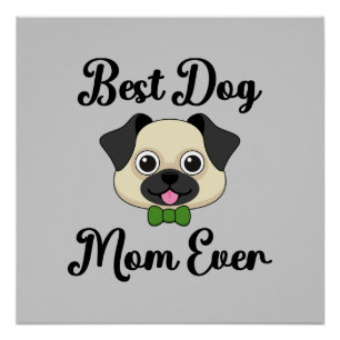 Beste hond Mam ooit Perfect Poster
