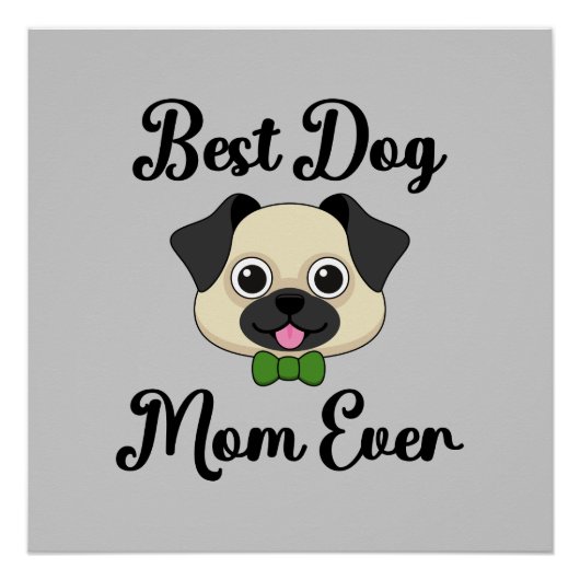 Beste hond Mam ooit Perfect Poster (Voorkant)