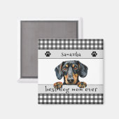 Beste Hond Mam Ooit Teckel Custom Magneet (Voorkant / Achterkant)