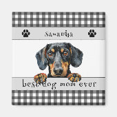 Beste Hond Mam Ooit Teckel Custom Magneet (Voorkant)