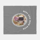 Beste hond mam ooit uw huisdier foto fleece deken (Voorkant (Horizontaal))