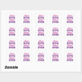 Beste hond Mam ooit Vierkante Sticker (Vel)