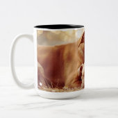 Beste hond mam Pitbull Tweekleurige Koffiemok (Links)