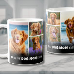 Beste Hond Mama 8 Fotocollage Koffiemok<br><div class="desc">Gepersonaliseerde Beste Hondenmoeder Ooit 8 Foto Collage Koffie Mok. Deze aangepaste mok is het perfecte cadeau voor de trotse hondenmoeder in je leven, die haar speciale band met haar harige vriend(in) viert. Met een collage van acht dierbare foto's legt deze mok favoriete momenten vast voor een hartverwarmende herinnering bij elke...</div>