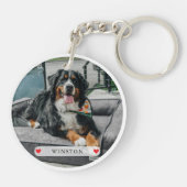 Beste hond mama aangepaste foto hart sleutelhanger (Achterkant)