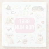 Beste hond mama glazen onderzetter (Achterkant)