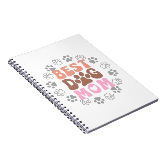 Beste Hond Mama met Paw Prints Notitieboek (Rechterzijde)