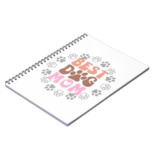 Beste Hond Mama met Paw Prints Notitieboek (Linkerzijde)