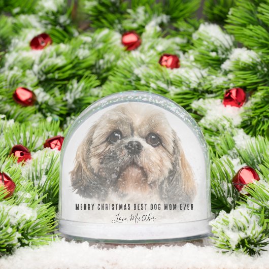 Beste Hond Mama Ooit Vrolijke Kerstmis Huisdier Fo Sneeuwbol (Kerstmis)