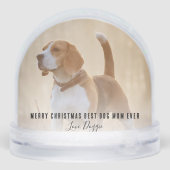 Beste Hond Mama Ooit Vrolijke Kerstmis Huisdier Fo Sneeuwbol (Achterkant)