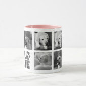 Beste hond mama papa FOTO COLLAGE of herdenkingsca Mok (Midden)