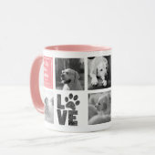 Beste hond mama papa FOTO COLLAGE of herdenkingsca Mok (Voorkant links)