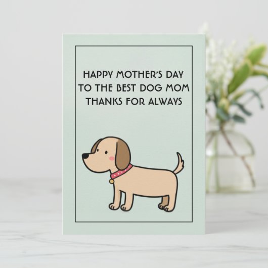 Beste Hond Mama Verjaardag Moederdag Kaart (Staand voorkant)