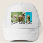 Beste hond-moeder 3 fotocollage trucker pet (Voorkant)