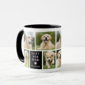 Beste hond-moeder 4 foto collage zwart wit mok (Voorkant links)