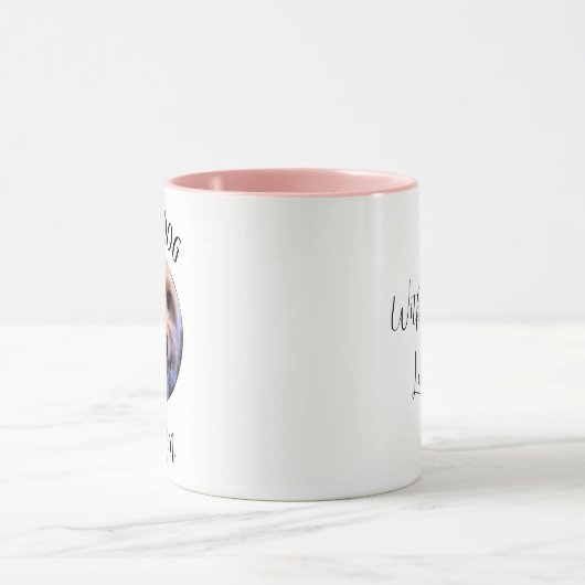 Beste hond Moeder - Aangepaste foto Two-Tone Coffe Mok (Midden)