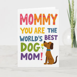 Beste Hond Moeder Bloemrijke Kunstkaart Kaart