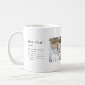 Beste hond-moeder definitie | Drie foto Koffiemok (Links)
