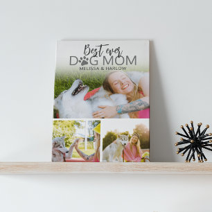 Beste Hond Moeder Foto Collage Plaquette Fotoplaat