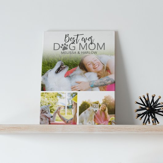Beste Hond Moeder Foto Collage Plaquette Fotoplaat