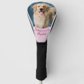 Beste hond moeder foto template golfer cadeau op m golfheadcover (Voorkant)