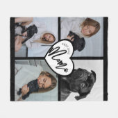 Beste hond-moeder | Fotocollage Fleece Deken (Voorkant (Horizontaal))