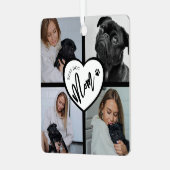 Beste hond-moeder | Fotocollage Metalen Ornament (Voorkant links)