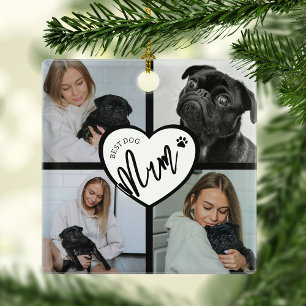Beste hond-moeder Fotocollage Metalen Ornament