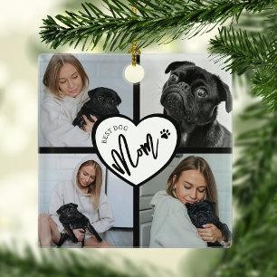 Beste hond-moeder Fotocollage Metalen Ornament
