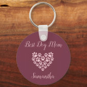 Beste hond-moeder gepersonaliseerde sleutelhanger (Voorkant)