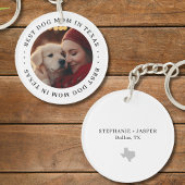 Beste hond-moeder in Texas gepersonaliseerde foto Sleutelhanger