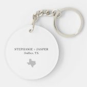 Beste hond-moeder in Texas gepersonaliseerde foto Sleutelhanger (Achterkant)
