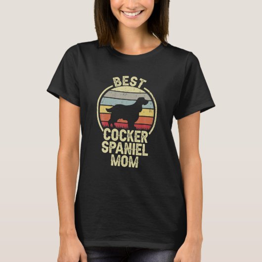 Beste Hond Moeder Moeder Mam  Cocker Spaniel T-shirt (Voorkant)