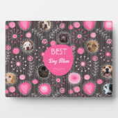 Beste Hond Moeder Mooie Roze Hart Bloem Fotocollag Fotoplaat (voorkant)
