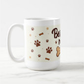 Beste hond-moeder ooit – 15 oz Café-stijl mok (Links)