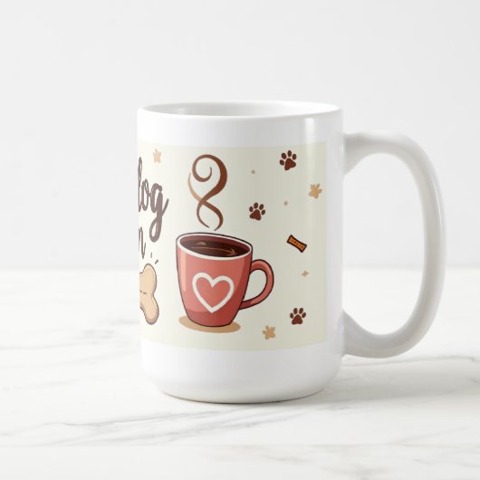 Beste hond-moeder ooit – 15 oz Café-stijl mok (Rechts)