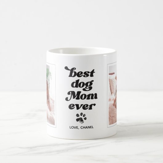 Beste hond-moeder ooit Aangepaste foto en tekst Koffiemok (Center)