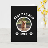 Beste hond-moeder ooit Aangepaste foto Gepersonali Kaart (Gele Bloem)