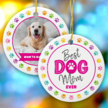 Beste hond-moeder ooit Aangepaste foto Roze tekst 