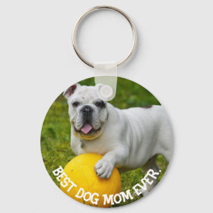 Beste hond-moeder ooit aangepaste foto-sleutelhang sleutelhanger